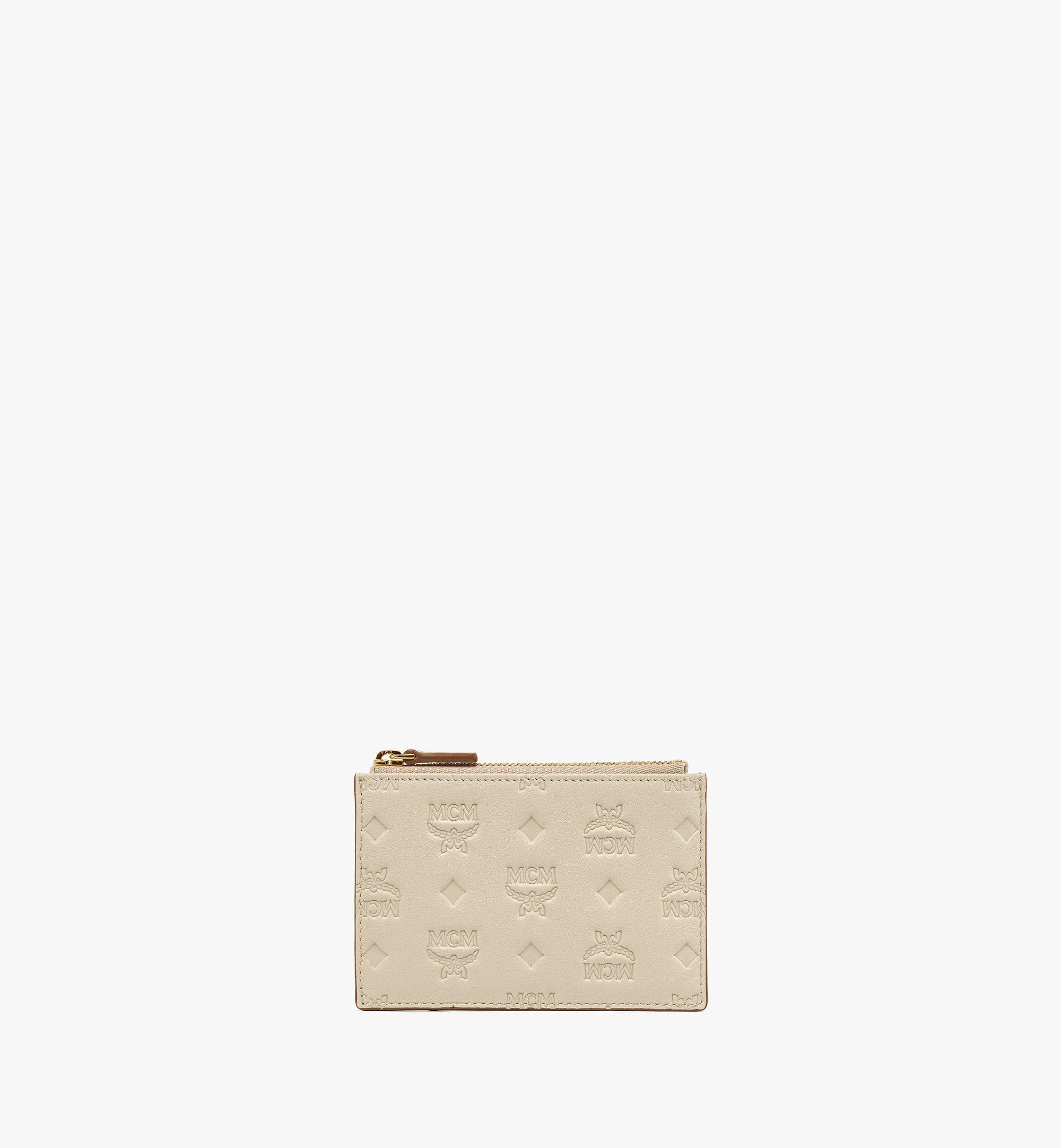 Aren Kartenetui aus Leder mit Reissverschluss und Monogramm 1